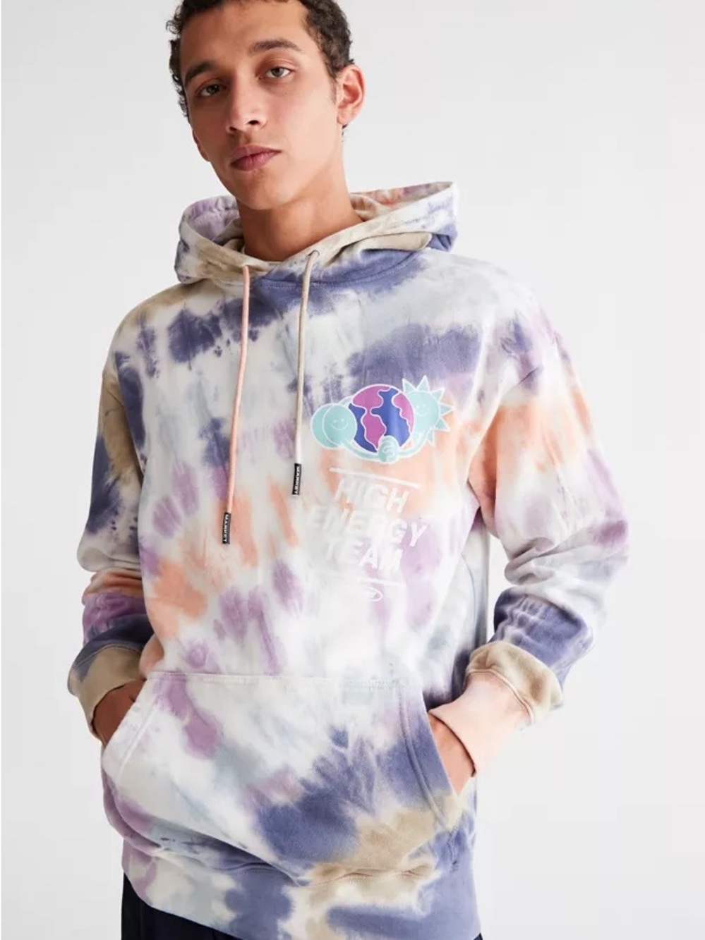 Market UO Exclusive Love The World Tie-Dye Hoodie Sweatshirt